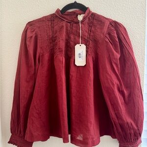 Doen Antonia Blouse Burnt Henna NWT